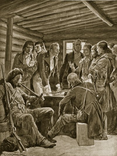 Sir George Simpson op Vancouver Island, 1855, illustratie uit 